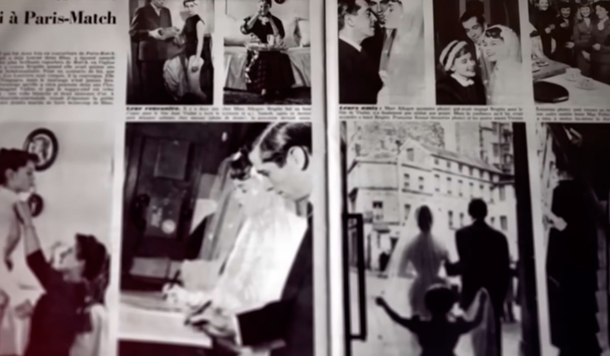 Paris Match разворот материала о свадьбе Бриджит Бардо и Роже Вадима