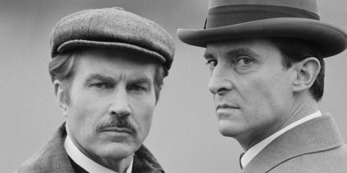 Дэвид Бёрк и Джереми Бретт в сериале «Приключения Шерлока Холмса»